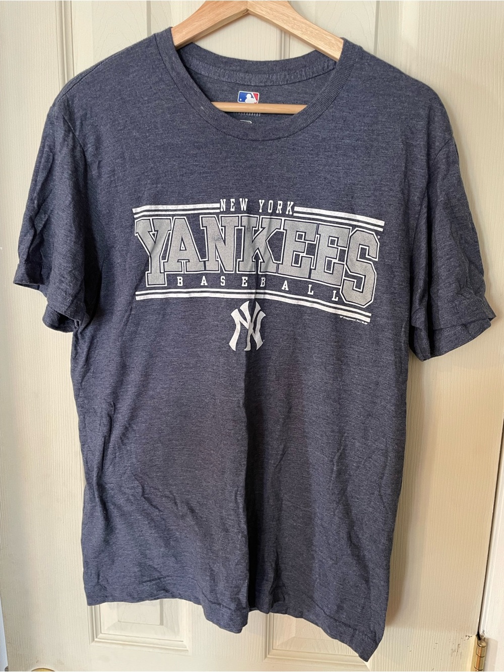 New York Yankees Navy and White Graphic Tee - MLB Official Apparel